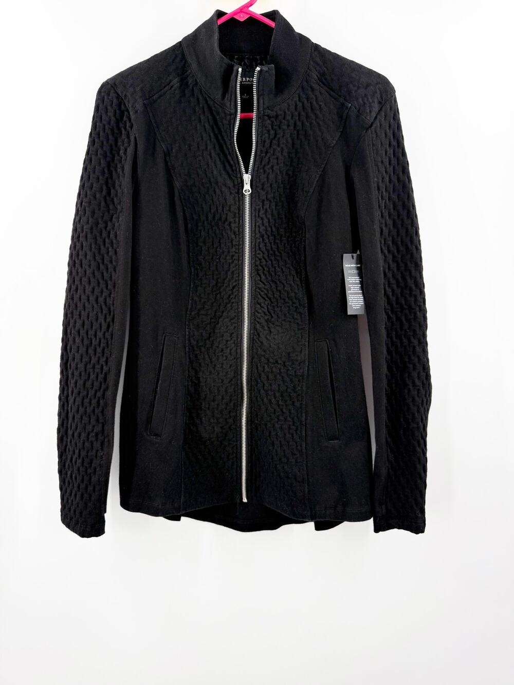 Liverpool Los Angeles Jacket Womens Small NWT Quilt Moto Full Zip black stretch